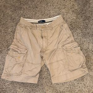 Polo by Ralph Lauren Beige Cargo Shorts with Utility Pockets